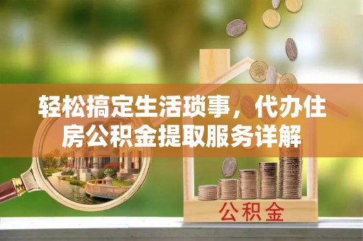 望江轻松搞定生活琐事，代办住房公积金提取服务详解