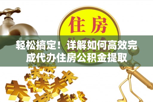 望江轻松搞定！详解如何高效完成代办住房公积金提取