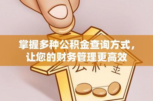 望江掌握多种公积金查询方式，让您的财务管理更高效