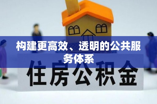 望江构建更高效、透明的公共服务体系