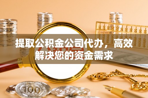 望江提取公积金公司代办，高效解决您的资金需求