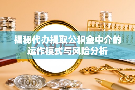 望江揭秘代办提取公积金中介的运作模式与风险分析