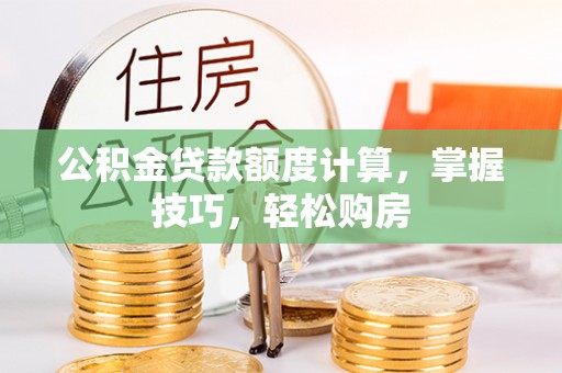 望江公积金贷款额度计算，掌握技巧，轻松购房