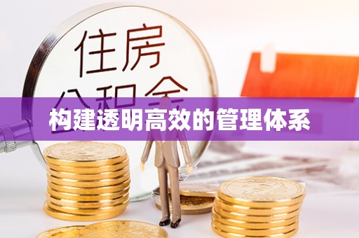 望江构建透明高效的管理体系