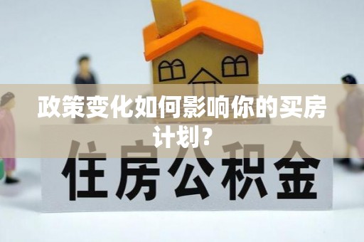 望江政策变化如何影响你的买房计划？