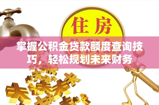 望江掌握公积金贷款额度查询技巧，轻松规划未来财务