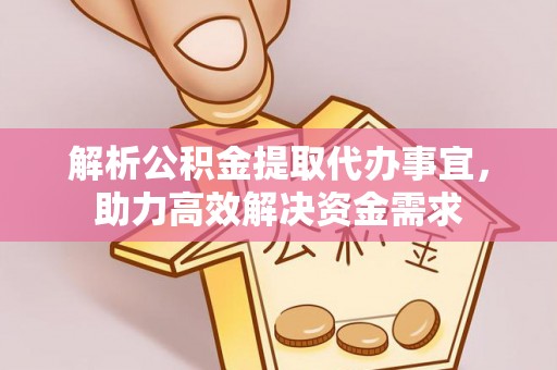 望江解析公积金提取代办事宜，助力高效解决资金需求