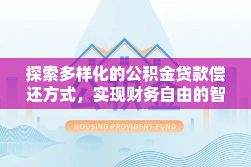 望江探索多样化的公积金贷款偿还方式，实现财务自由的智慧选择