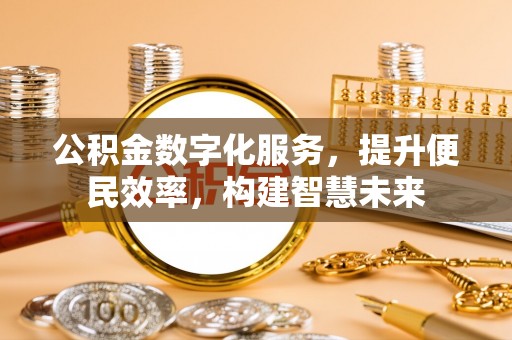 望江公积金数字化服务，提升便民效率，构建智慧未来
