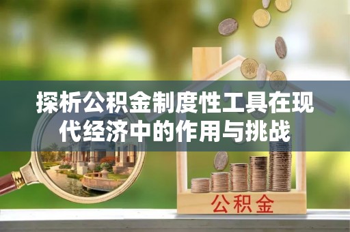 望江探析公积金制度性工具在现代经济中的作用与挑战