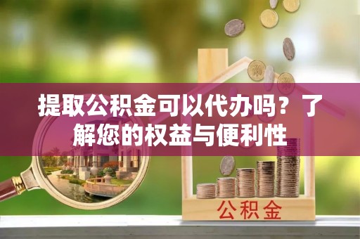 望江提取公积金可以代办吗？了解您的权益与便利性