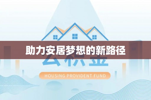 望江助力安居梦想的新路径