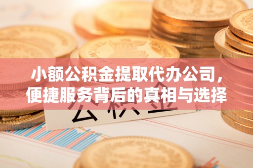 望江小额公积金提取代办公司，便捷服务背后的真相与选择
