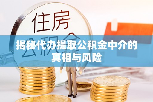 望江揭秘代办提取公积金中介的真相与风险