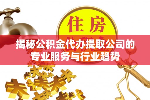 望江揭秘公积金代办提取公司的专业服务与行业趋势
