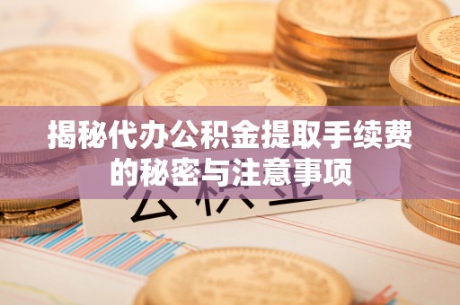 望江揭秘代办公积金提取手续费的秘密与注意事项